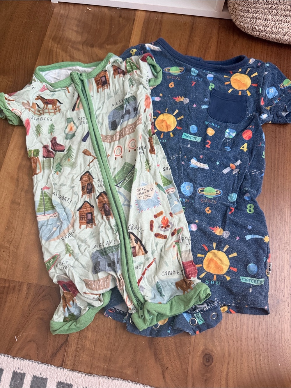 Little Sleepies - 6-12 mo shorty zippy, shorty romper